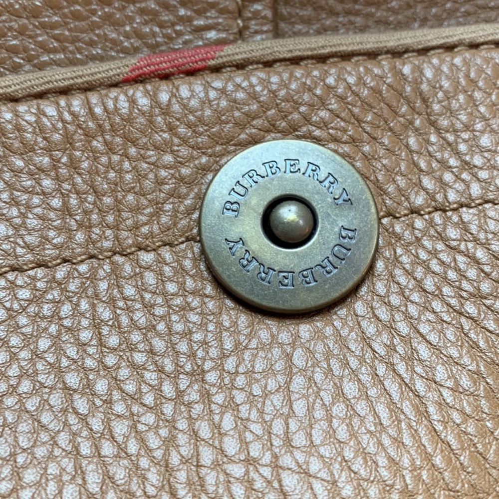 Authentic Burberry leather hobo bag. Used, but only worn 2x. No storage bag. - Picture 2 of 13